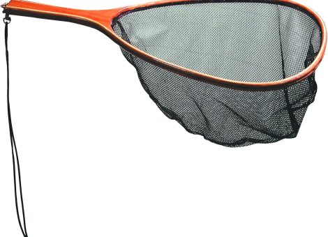 Frabill Wooden Wading Net | Specially Designed for Fly-Fishing | Available in Multiple Hoop Sizes and Netting Materials
